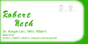 robert meth business card